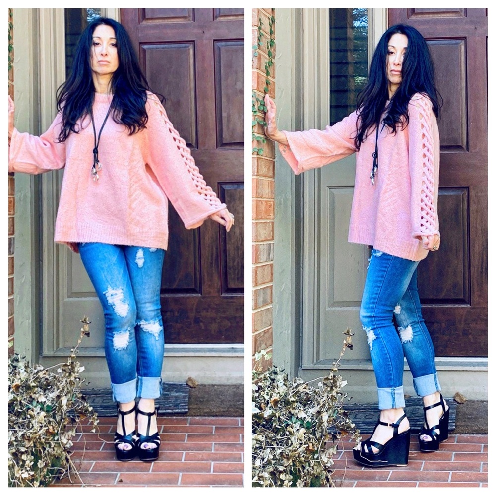 ✨LAST ONE ✨Beautiful soft side braid cut  sweater - Picture 6 of 7